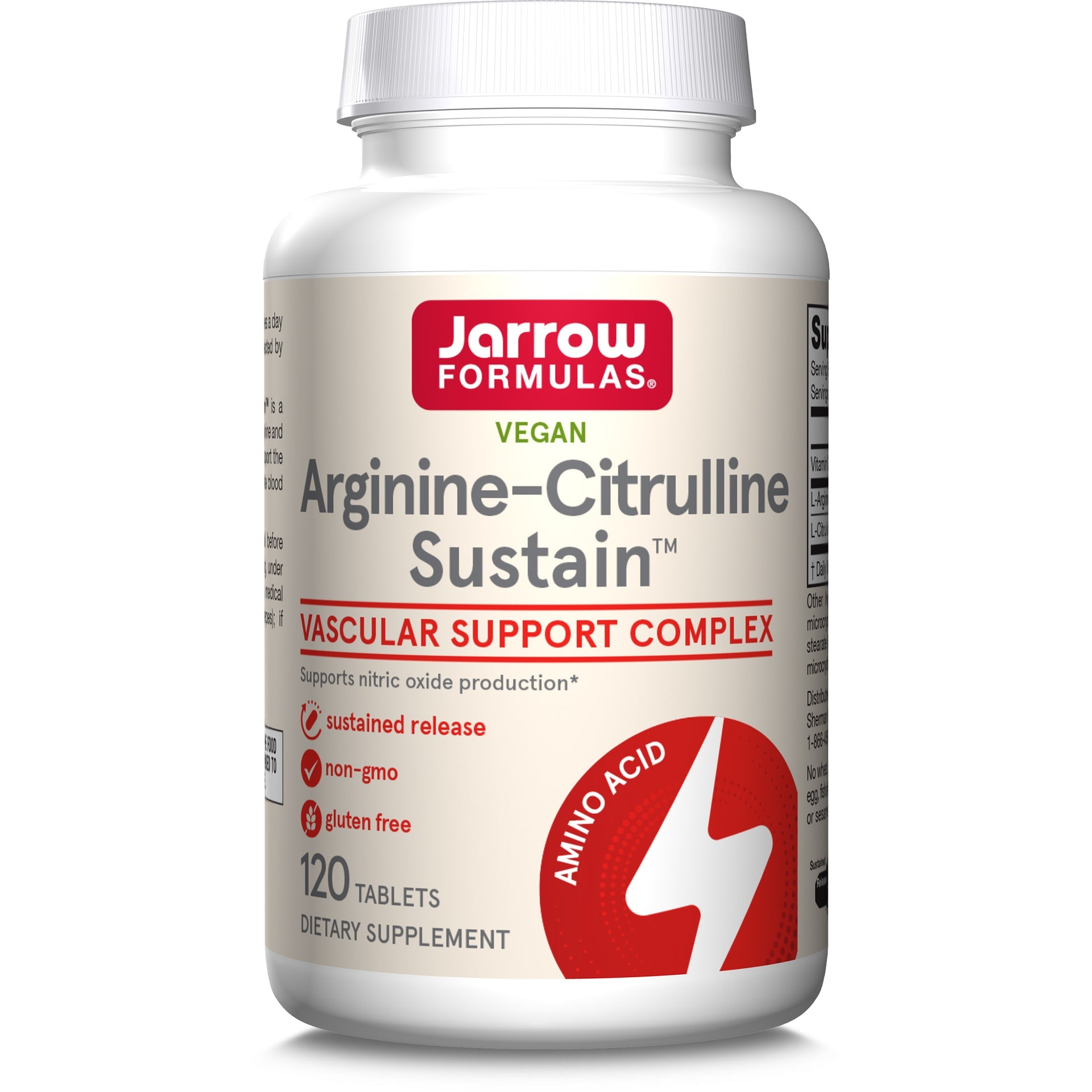 Jarrow Formulas Arginine-Citrulline Sustain™ – 120 Tablets
