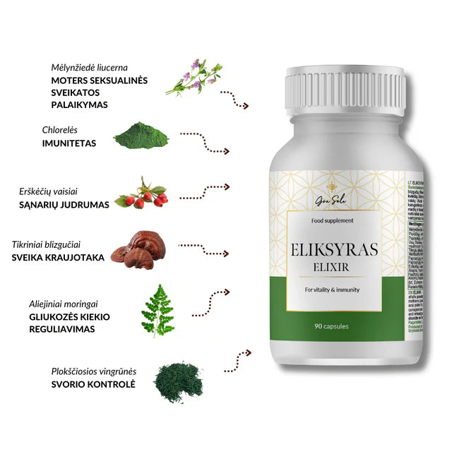 Benefits of GraSole Elixir Vitality and Immunity 90 caps