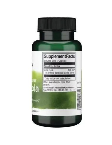 Koostis Swanson, Gotu Kola, 435 mg, 60 kapslit