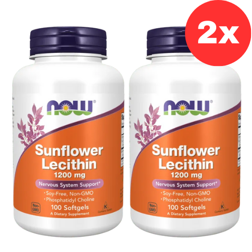 2x NOW Foods päevalille letsitiin 1200mg 100 pehmet geeli