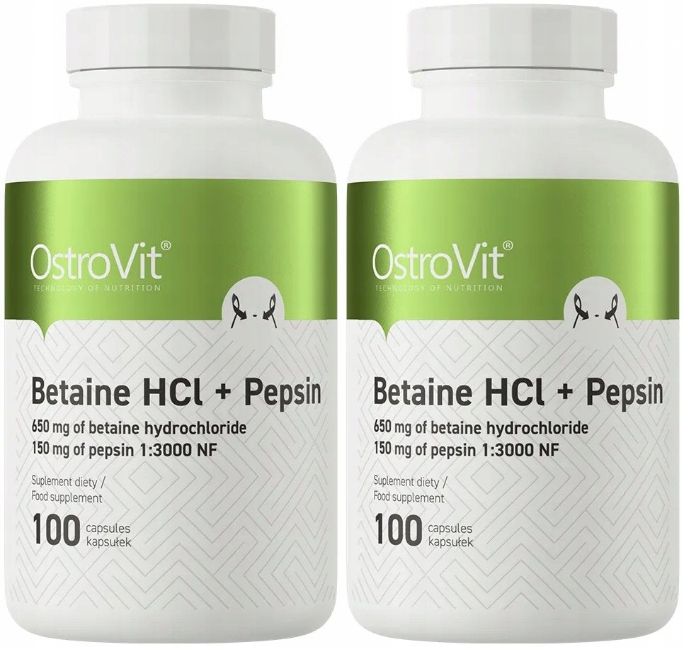 2x OstroVit Betaine HCl + Pepsiin 100 caps hinnapakkumine soodne