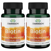 2x Swanson Biotin 5000mcg 100 kapsli kombinatsioon