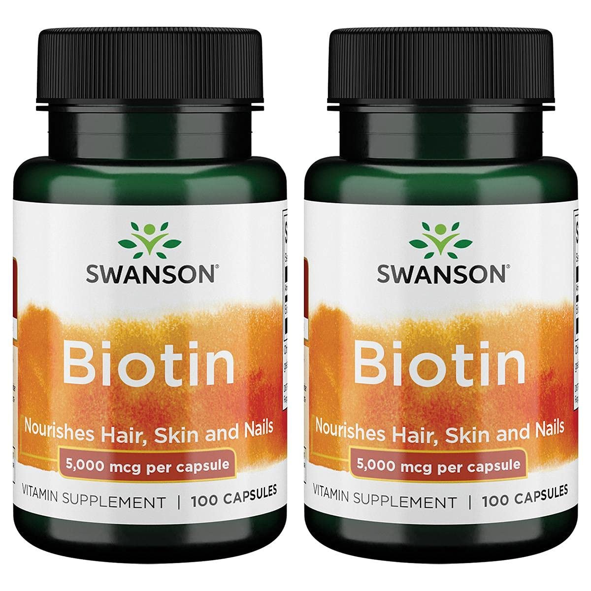 2x Swanson Biotin 5000mcg 100 kapsli kombinatsioon