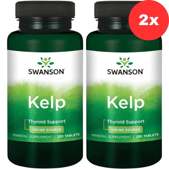 2x SWANSON KELP (JOOD), 225mcg, 250 tab hind