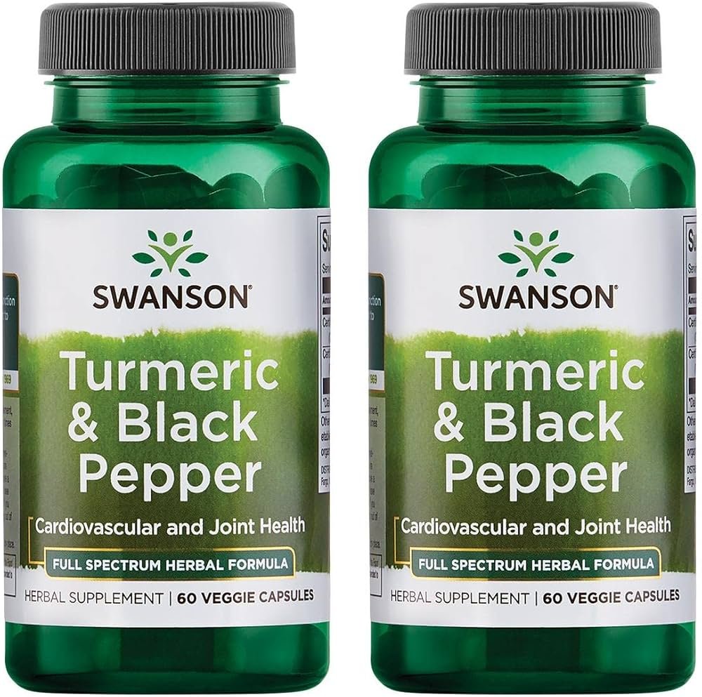 Price of 2x Swanson Turmeric & Black Pepper 60 vcaps