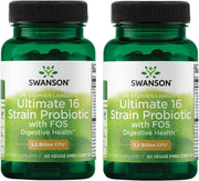 Swanson Ultimate 16 tüve probiootikum 60 kapslit.
