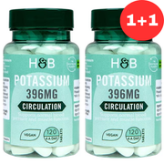 2x Holland & Barrett Potassium, 396 mg - 120 vegan tabletti