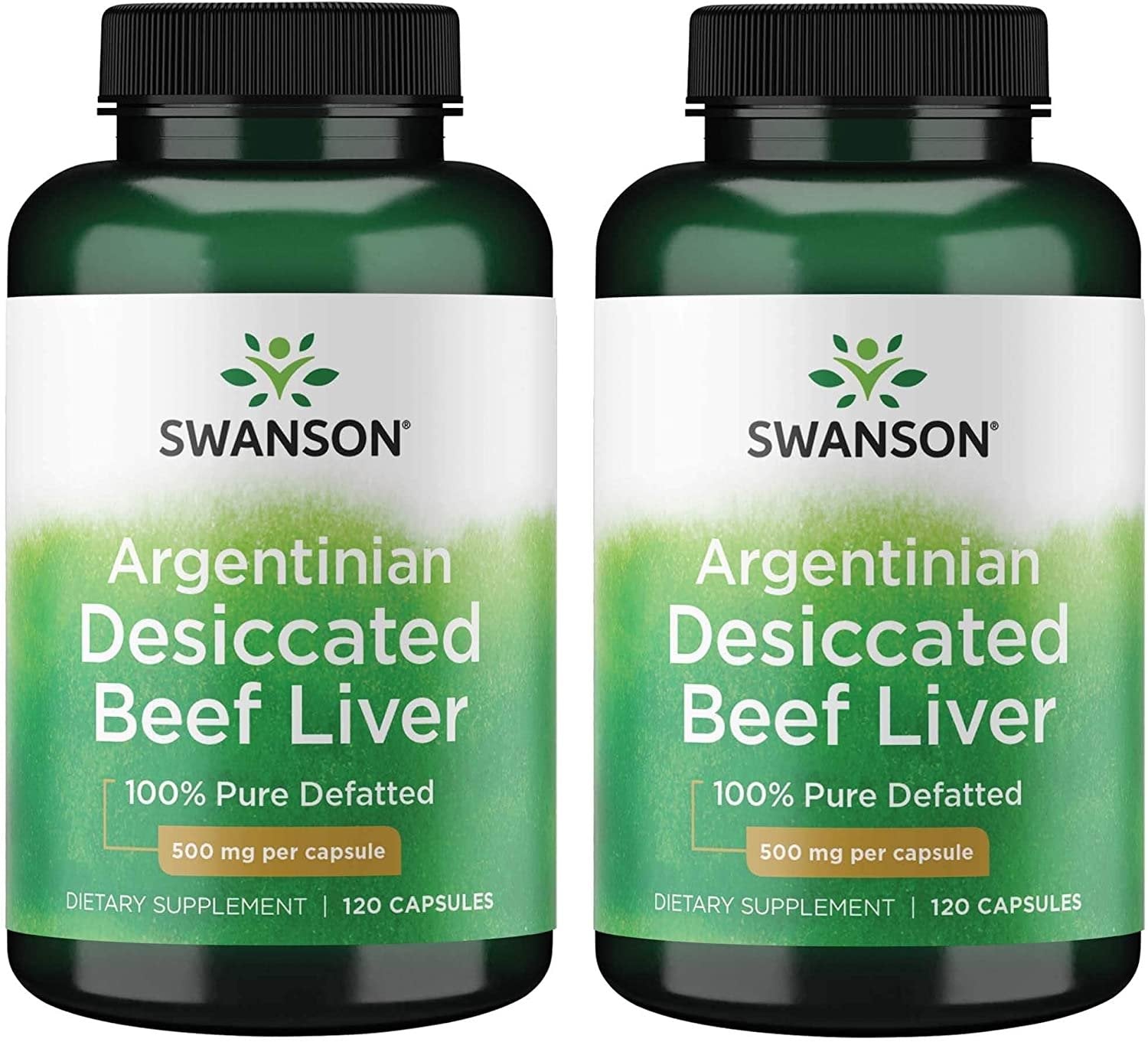 2xSwanson Desiccated Beef Liver 500mg