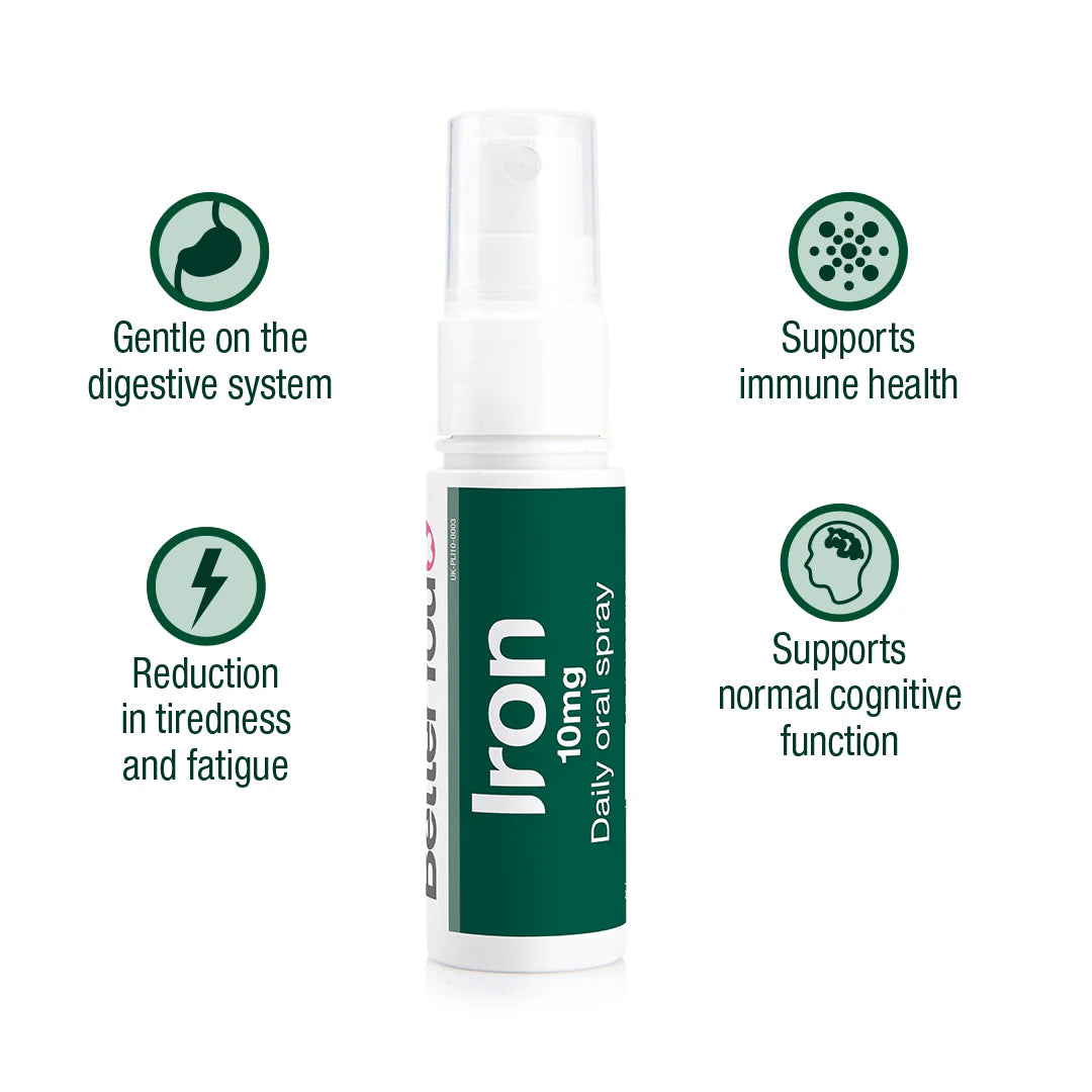 Benefits of BetterYou Iron Daily Oral Spray 10mg 25ml