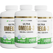 3x Naturestrong Ultra Omega-3 500 EPA - 250 DHA 120 Softgels promotion