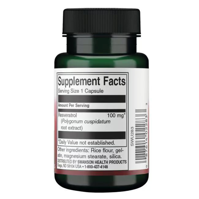 Swanson Resveratroli hind 100 mg 30 kapslit