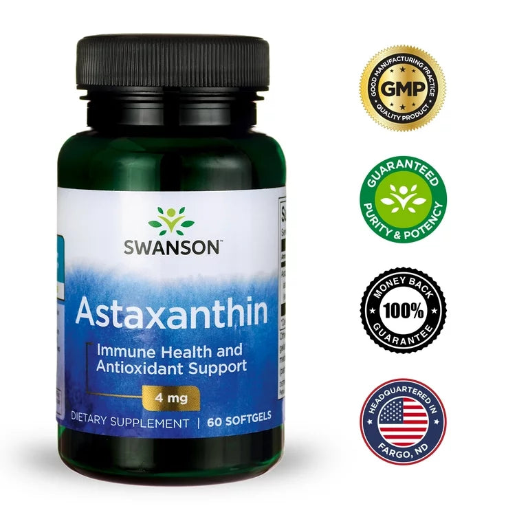 Swanson Astaxanthin 4mg 60caps tablets