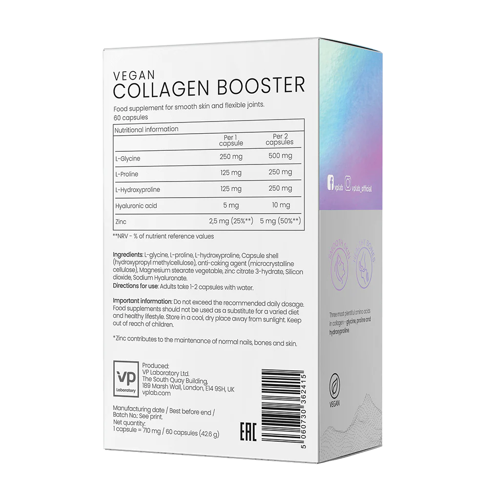 VP Laboratory Vegan Collagen Boosteri koostis – 60 kapslit