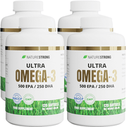 4x Naturestrong Ultra Omega-3 500 EPA - 250 DHA 120 Softgels hinnapakkumine