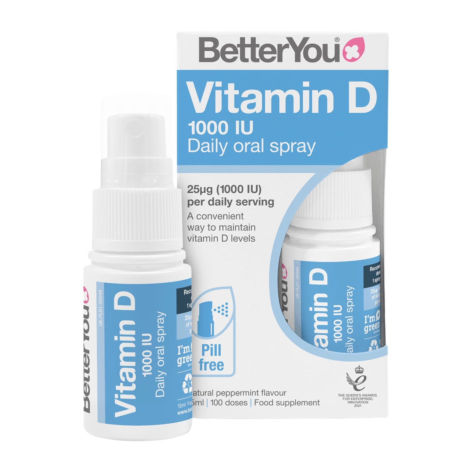 BetterYou Vitamin D 1000 IU Suusprei (15 ml) hind lk