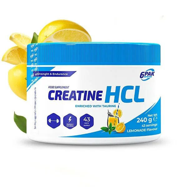6PAK CREATINE HCL 240g PURGI LIMONAAD