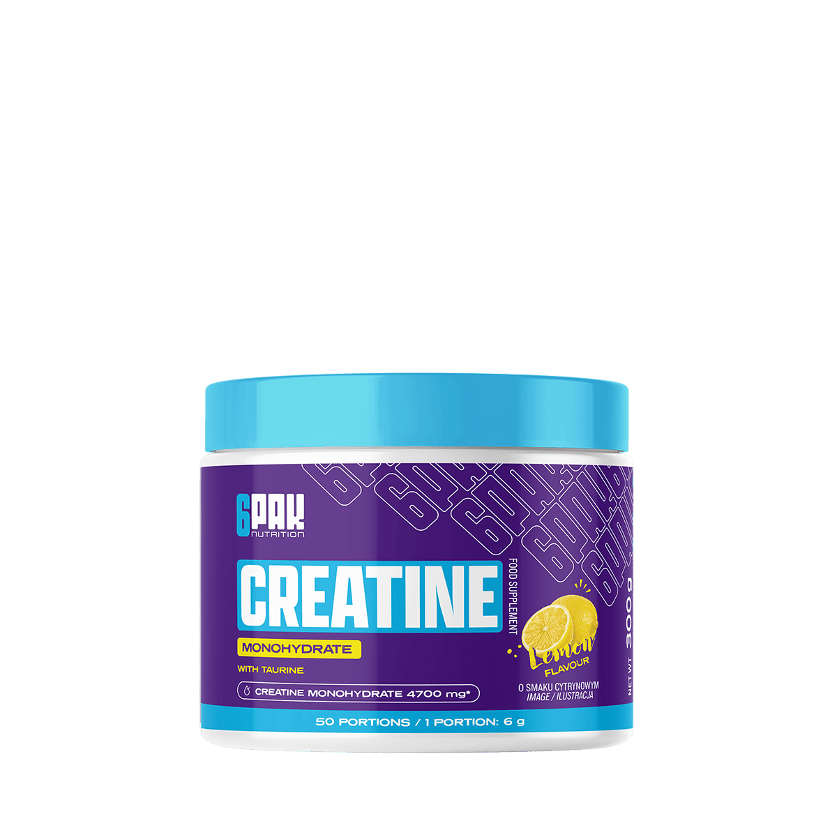 6PAK kreatiinmonohüdraat - 300g sidrunit
