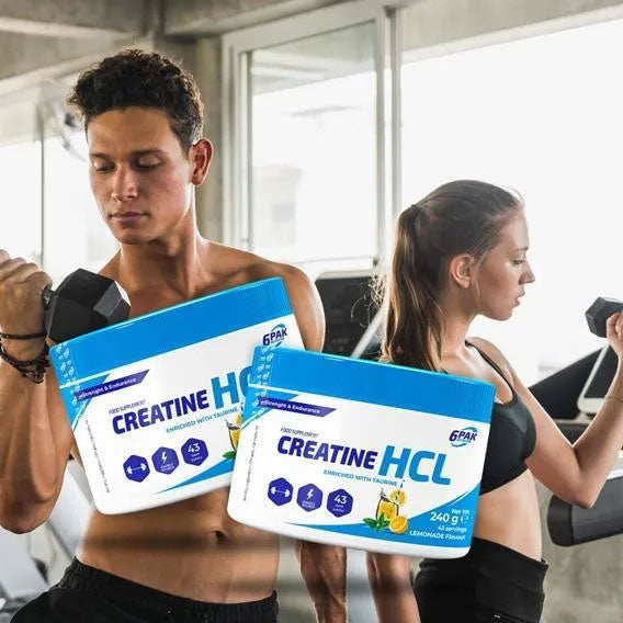 6PAK CREATINE HCL 240g JAR LEMONADE