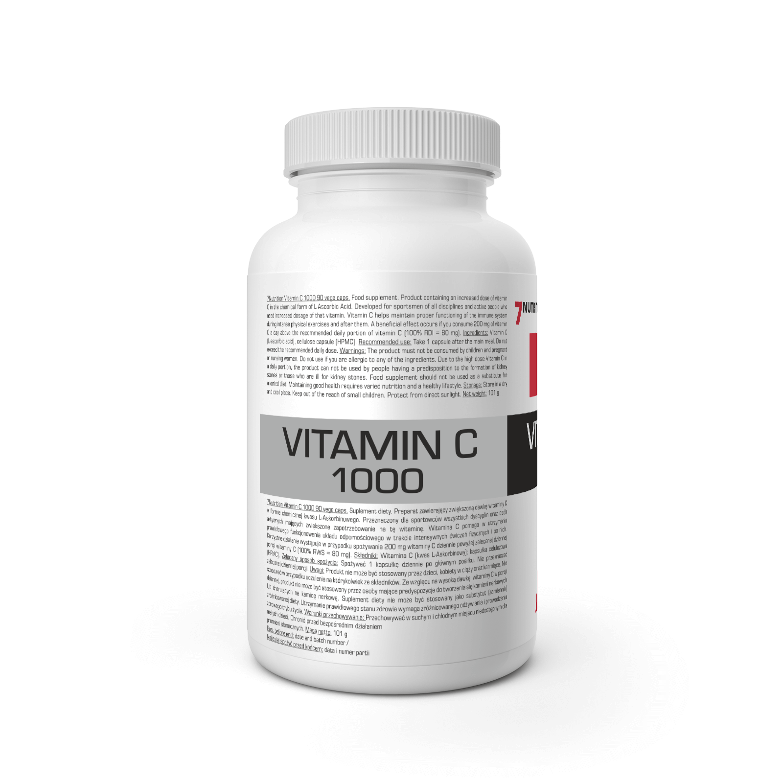 7 Nutrition Vitamin C 1000 90 caps. composition consumption