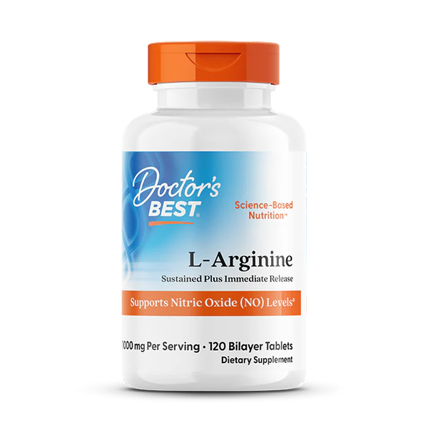 Doctor's Best L-Arginine - Sustained + Immediate Release, 500mg - 120 tablečių