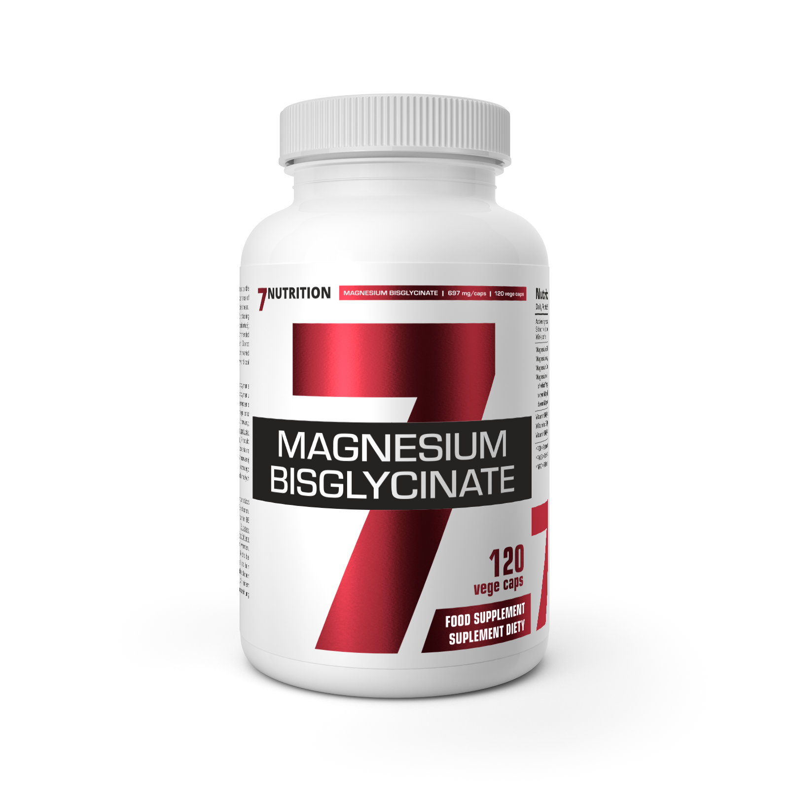 7Nutrition Magneesiumkelaat 120 köögiviljakübarad (bisglütsinaat)