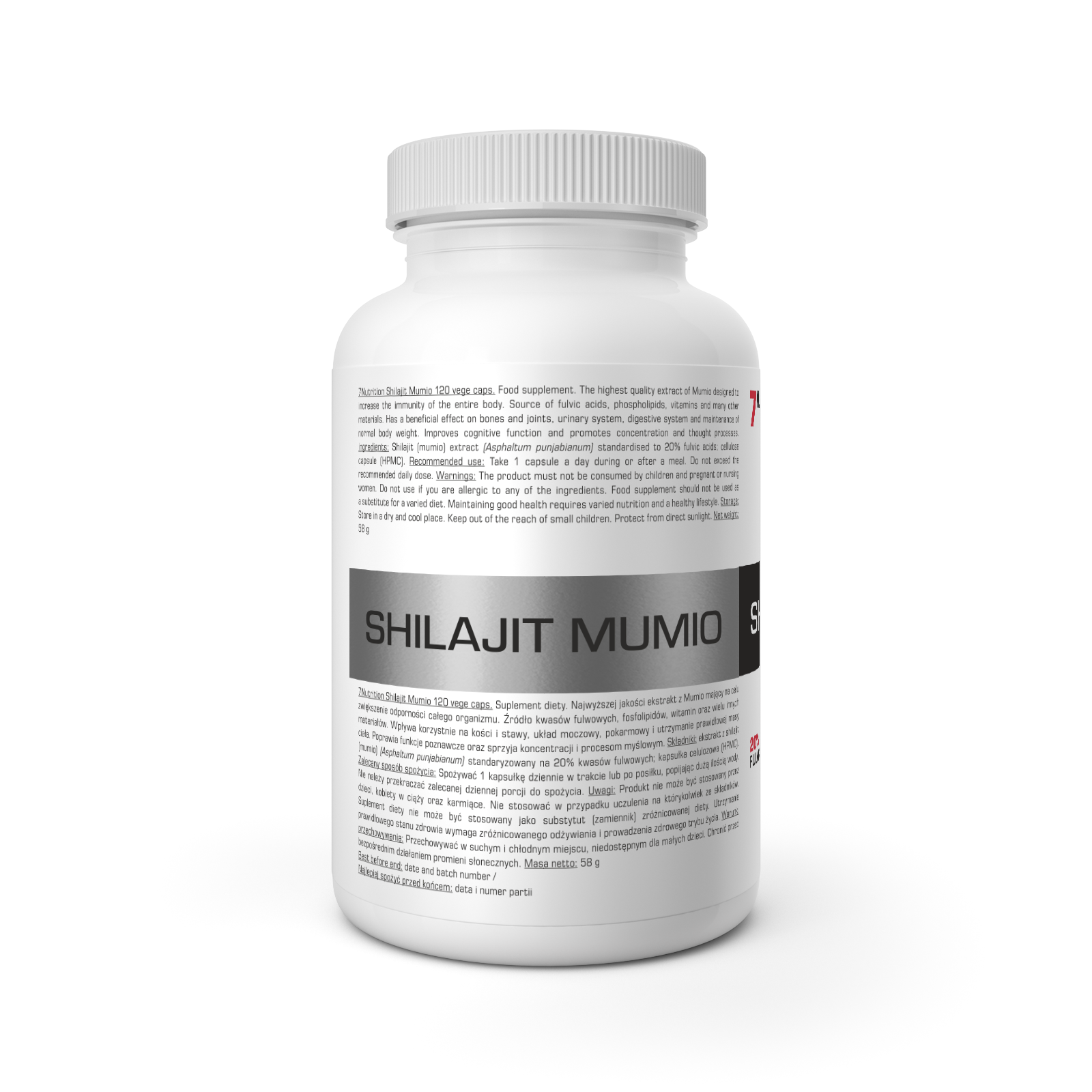 7Nutrition Shilajit Mumio 400mg 120 kaps.
