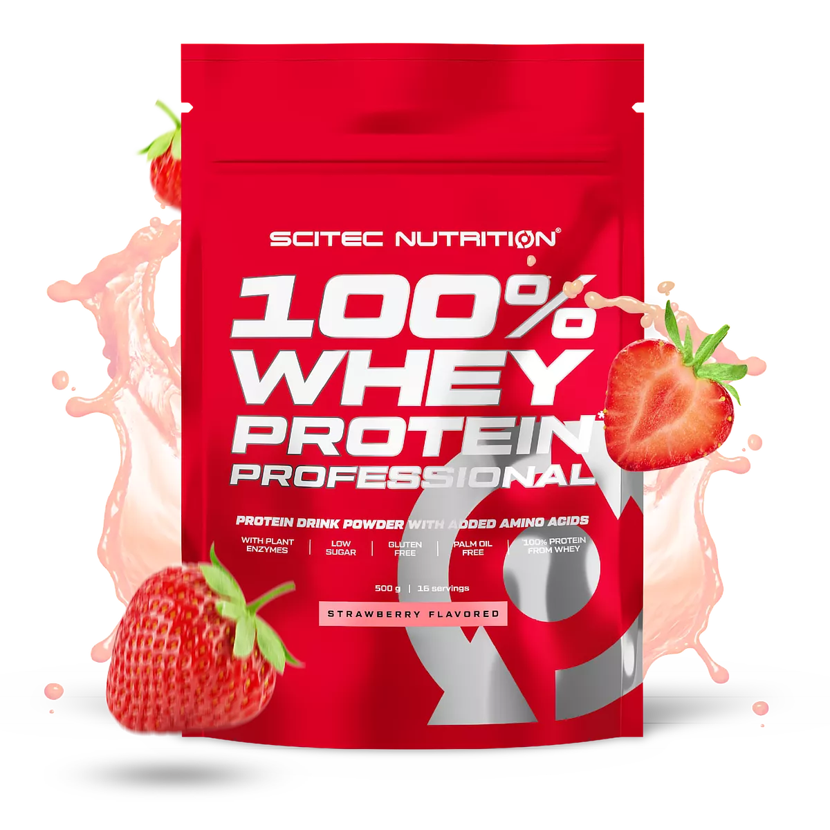 Scitec Nutrition Whey Protein 100% Professional 500g maasika maitsega