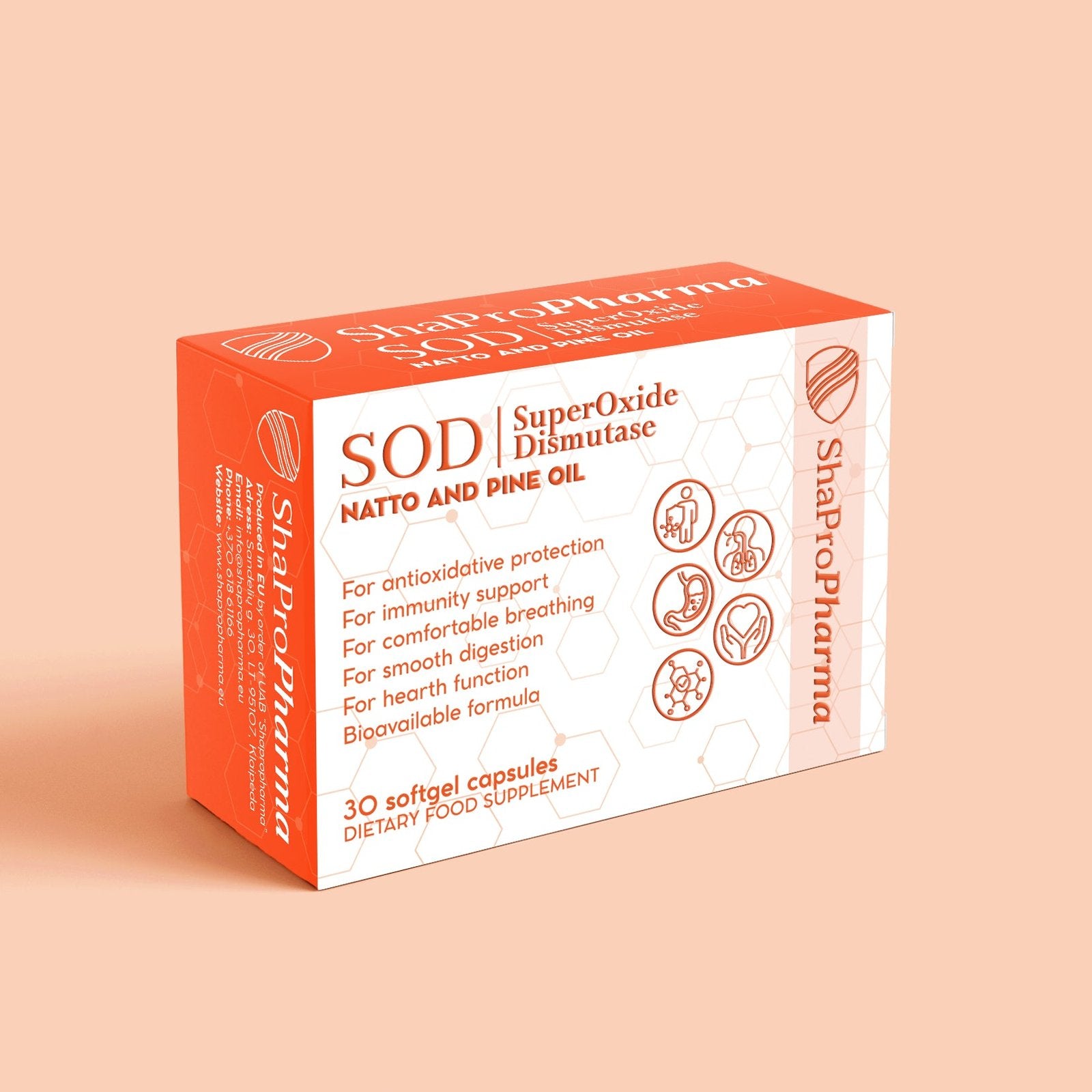 Shapropharma SOD (Superoksiiddismutaas + Natto + harilik mänd) 30 kapslit hind