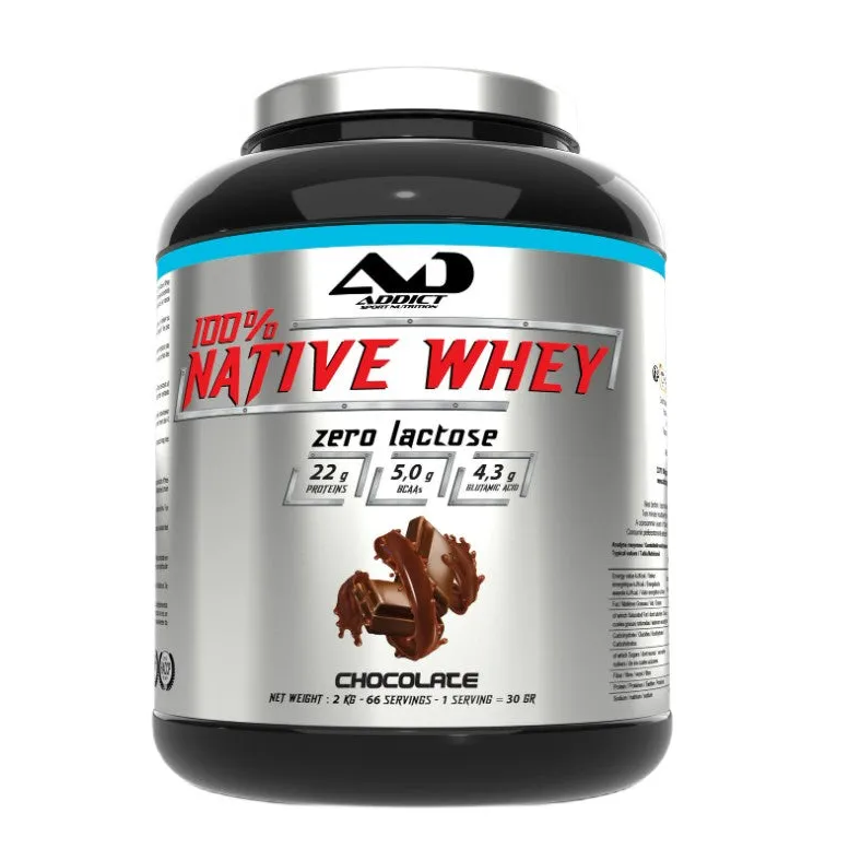 Addict Sport Nutrition 100% native Whey Zero Lactose – 2000 grammi