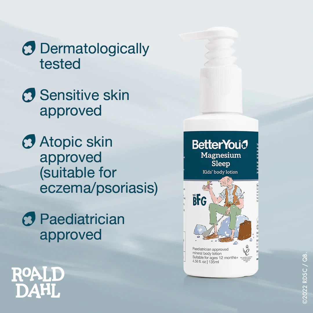 BetterYou Magnesium Sleep Kid's Body Lotion - 135 ml. facts