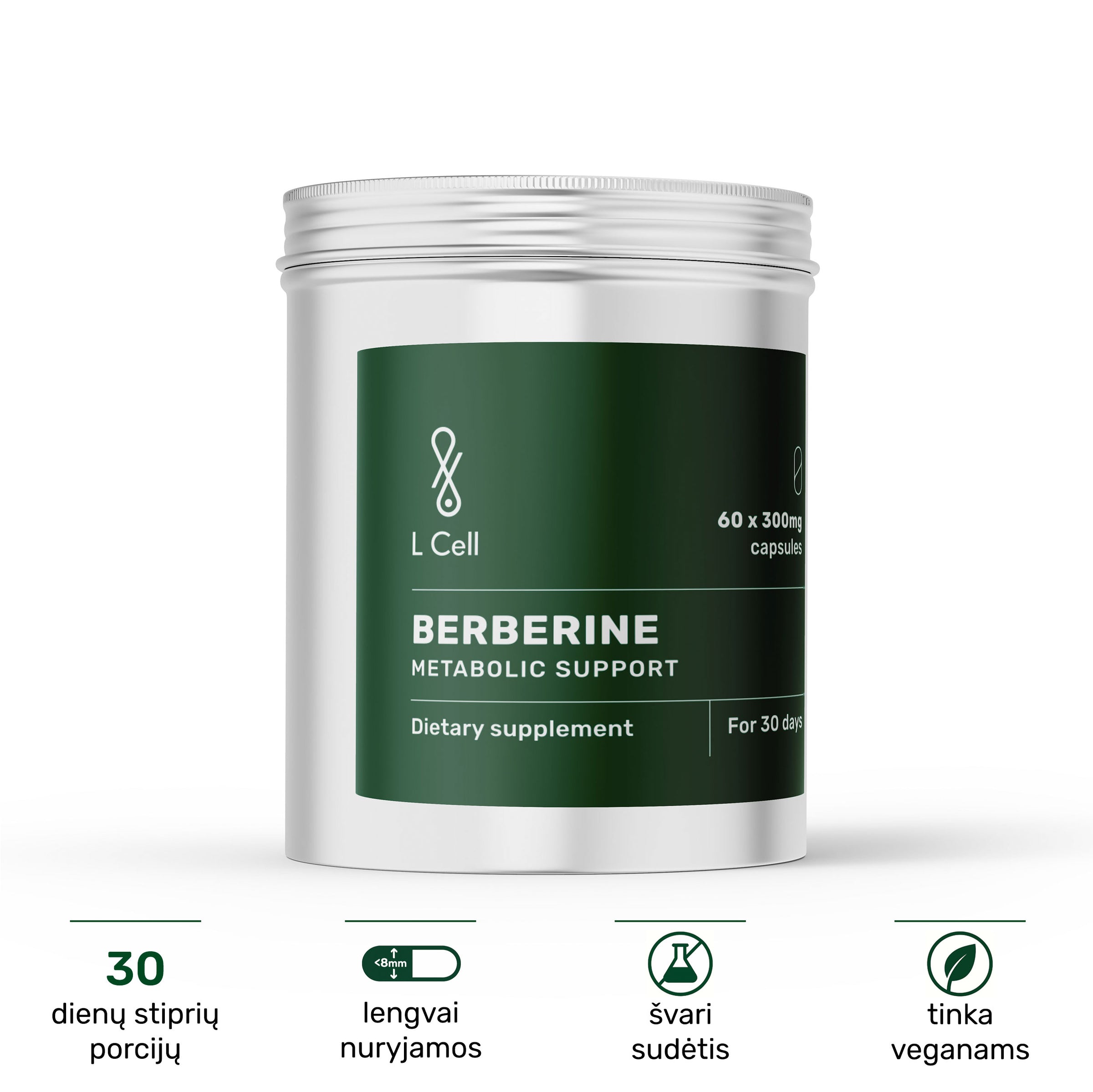 L Cell Berberine, kapslid 300 mg, 60 kapslit
