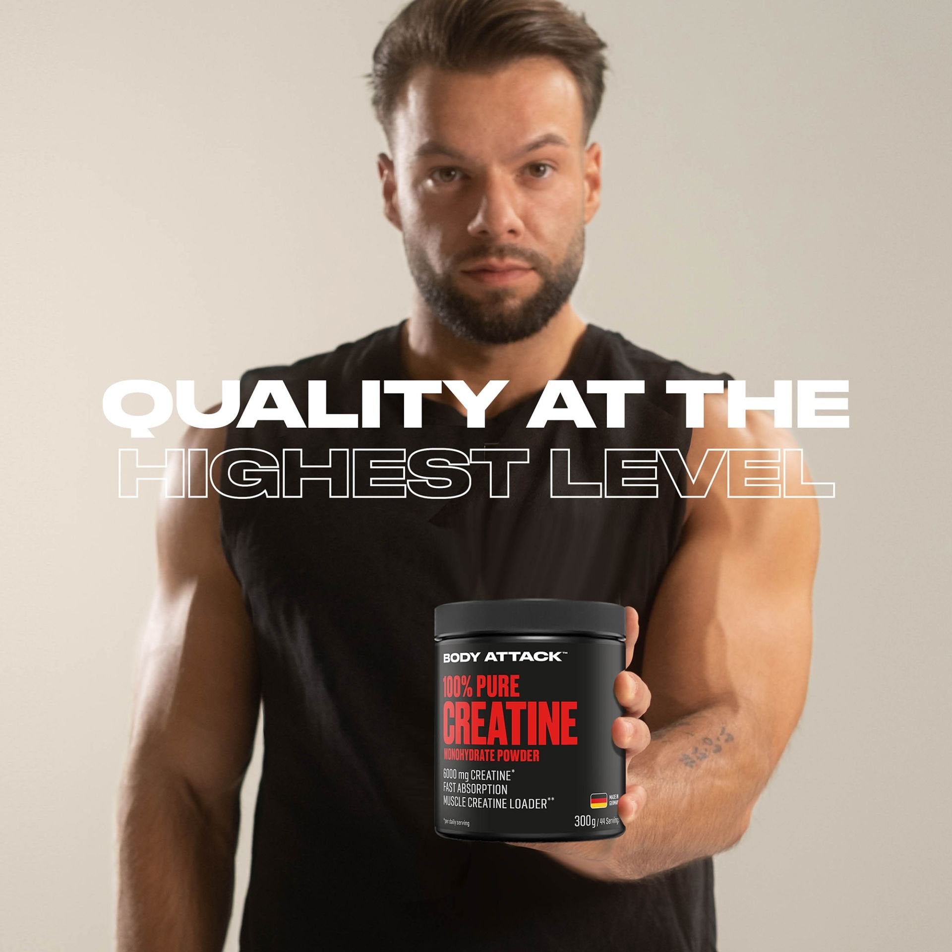 BODY ATTACK Creatine Powder Creapure® – 300 g