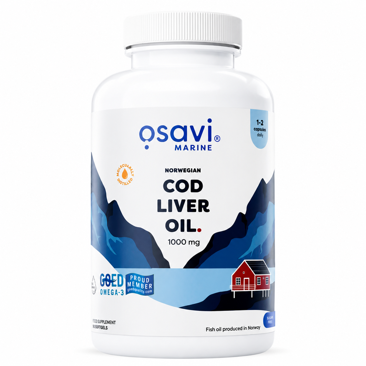 Norwegian Cod Liver Oil 1000 mg 90 softgels