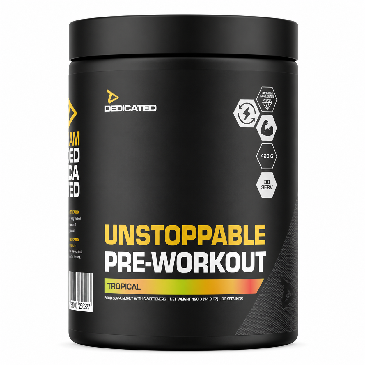 Dedicated UNSTOPPABLE™ Pre-Workout – 420 g