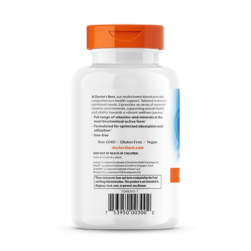 Doctor's Best Multi-Vitamin Mineral Complex 90 kapsulių