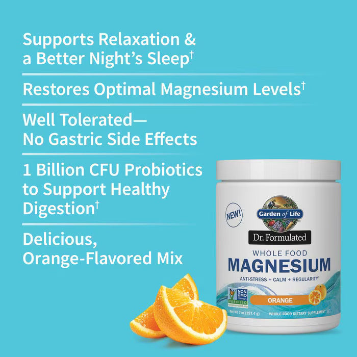 Garden of Life Dr. Formulated Whole Food Magnesium Orange Crème – 198 g