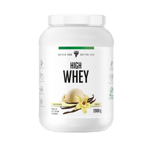 Trec Nutrition High Whey 2000 g vanilinių ledų skonio