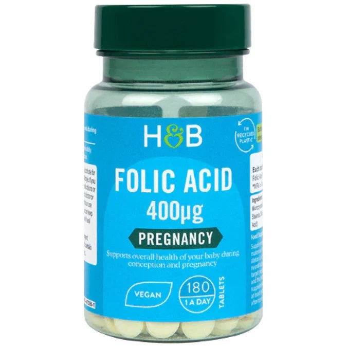 Holland & Barrett Folic Acid, 400mcg - 180 tablets