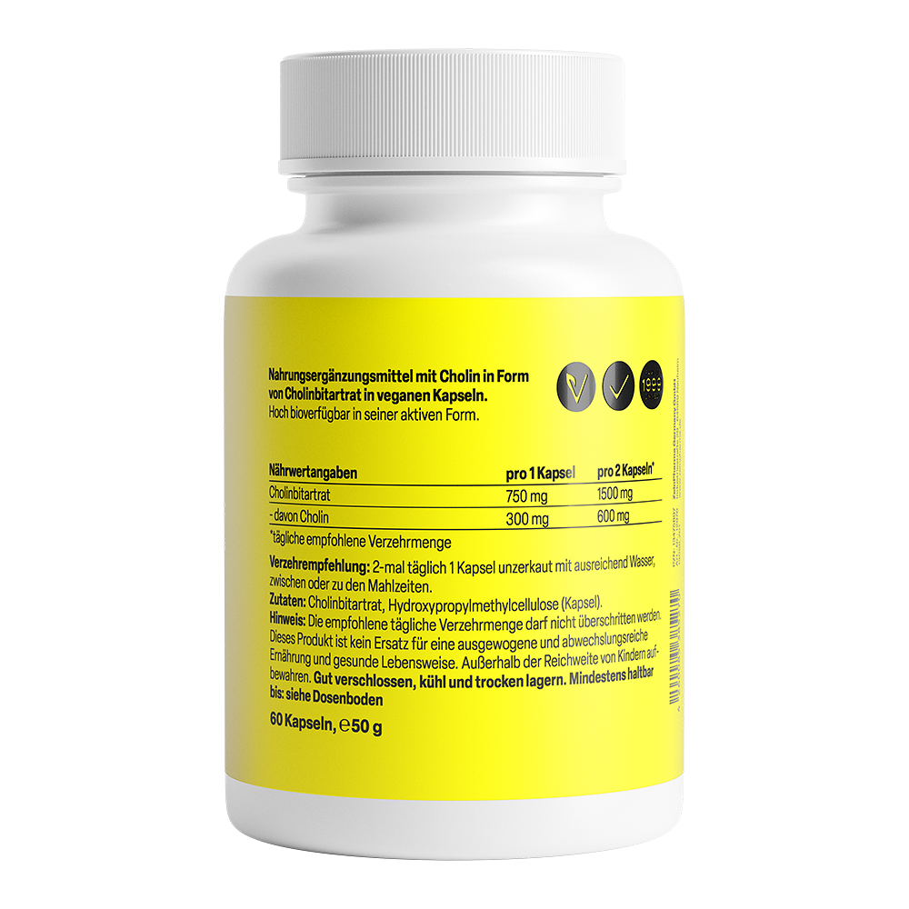 Zein Pharma Choline (koliini bitartraat), 600mg - 60 kapslit