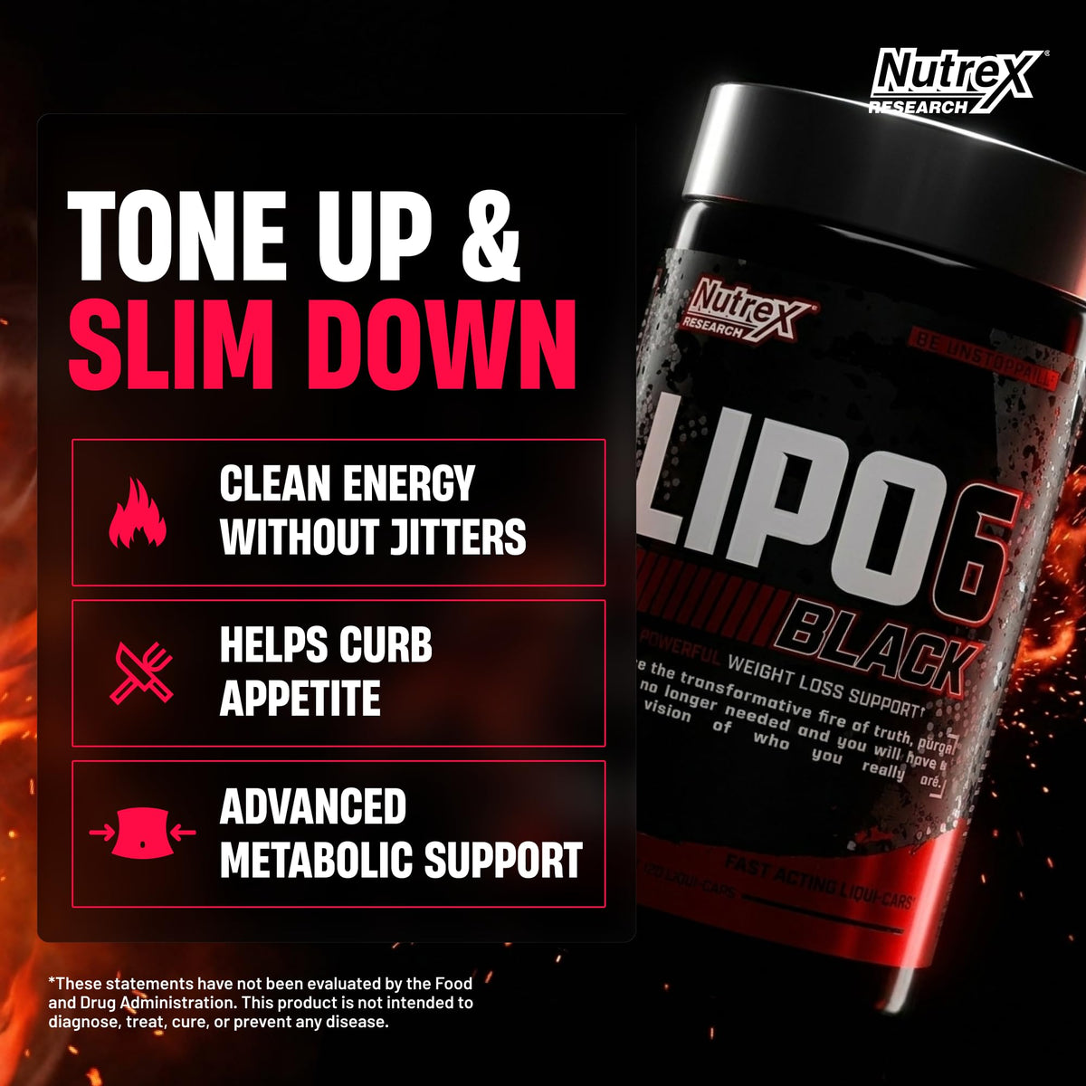 Nutrex Lipo-6 BLACK Weight Loss Support 120 vedelat korki