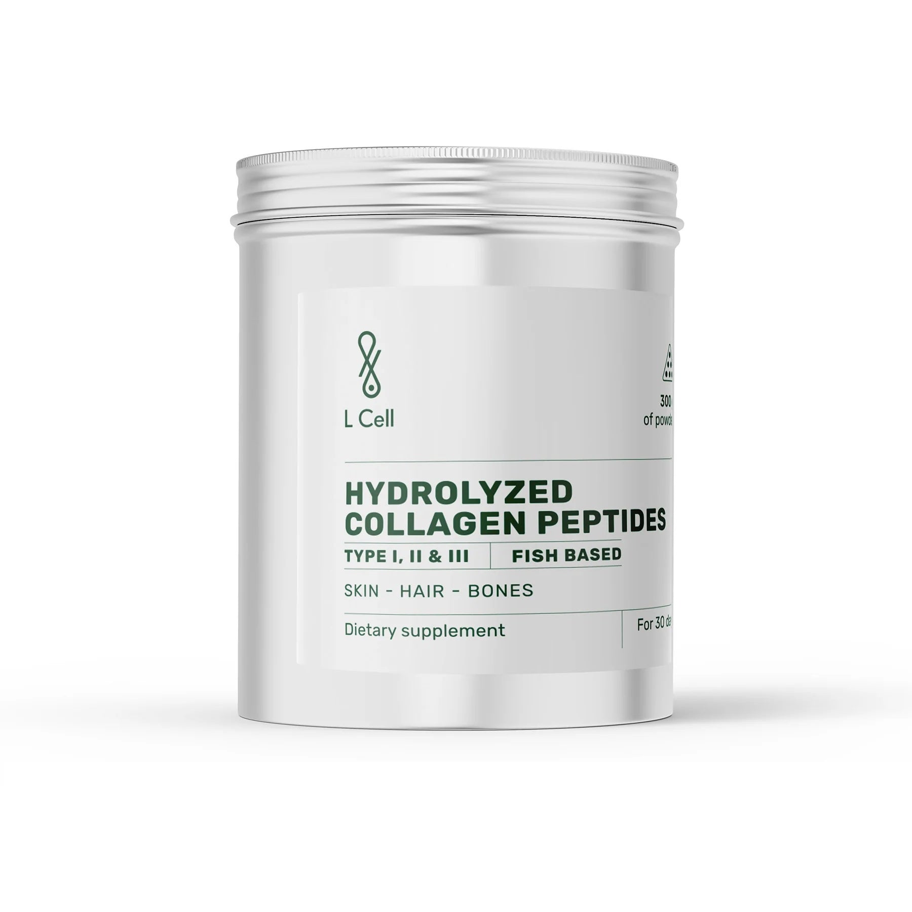L Cell Collagen Peptides 300g (30 päeva, >90% puhtus)