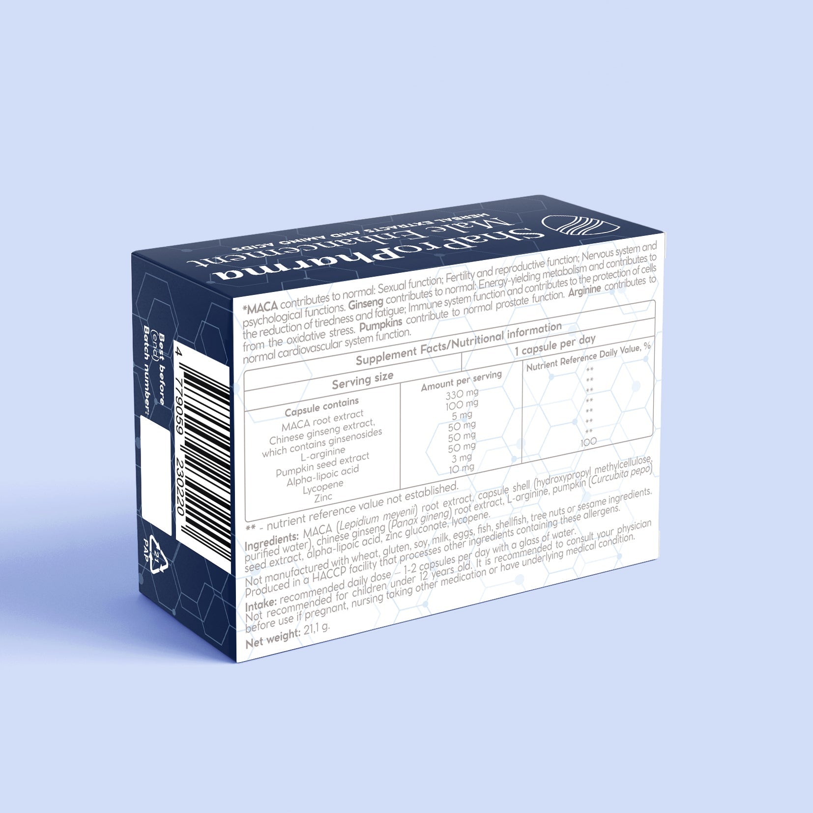 Shapropharma Male Enhancement 30 kapslit