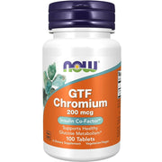NOW Foods GTF Chromium, 200 mcg, 100 tabletti