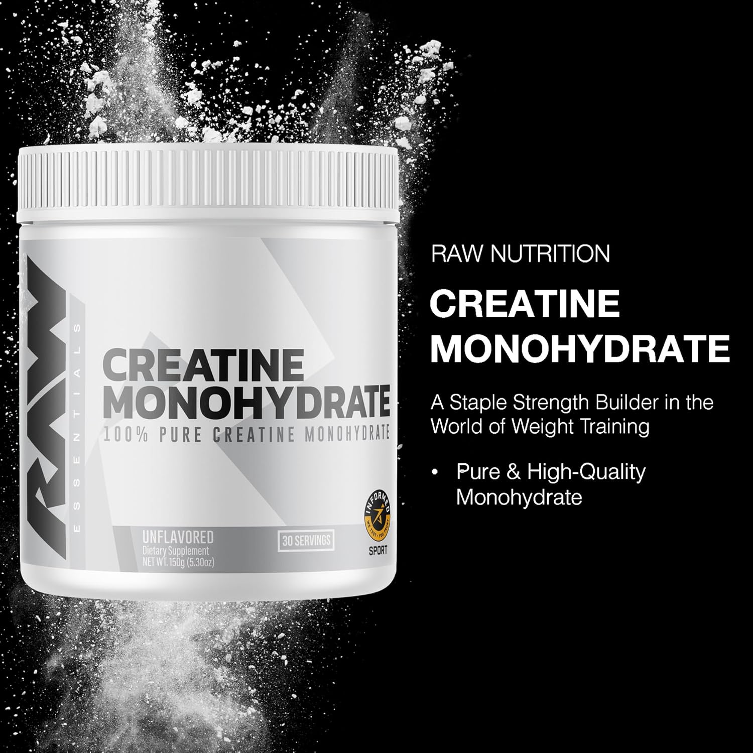 Raw Nutrition CBUM Essential Creatine Monohydrate - 250 grams