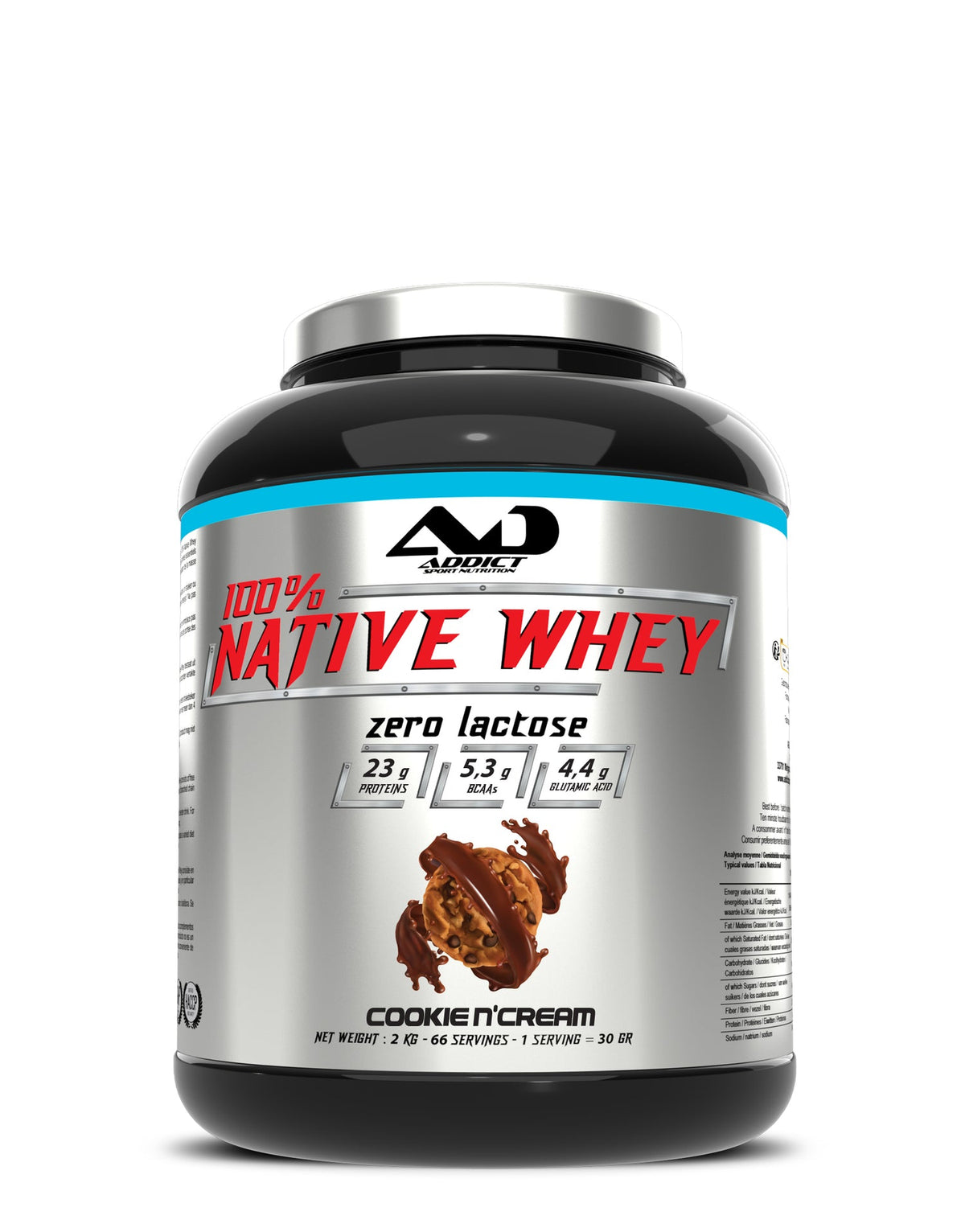 Addict Sport Nutrition 100% native Whey Zero Lactose – 2000 grammi