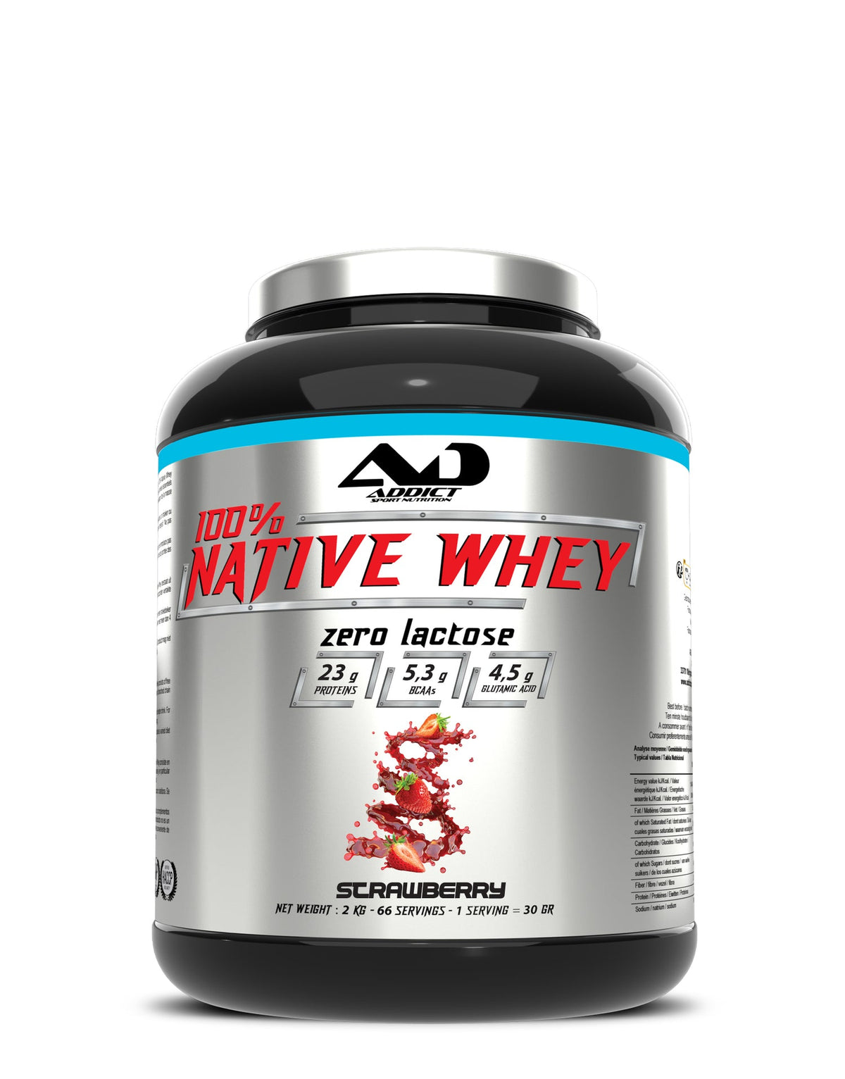 Addict Sport Nutrition 100% native Whey Zero Lactose – 2000 grammi