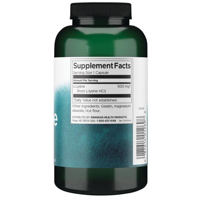 2x Swanson L-Lysine 500 mg 300 kapslit