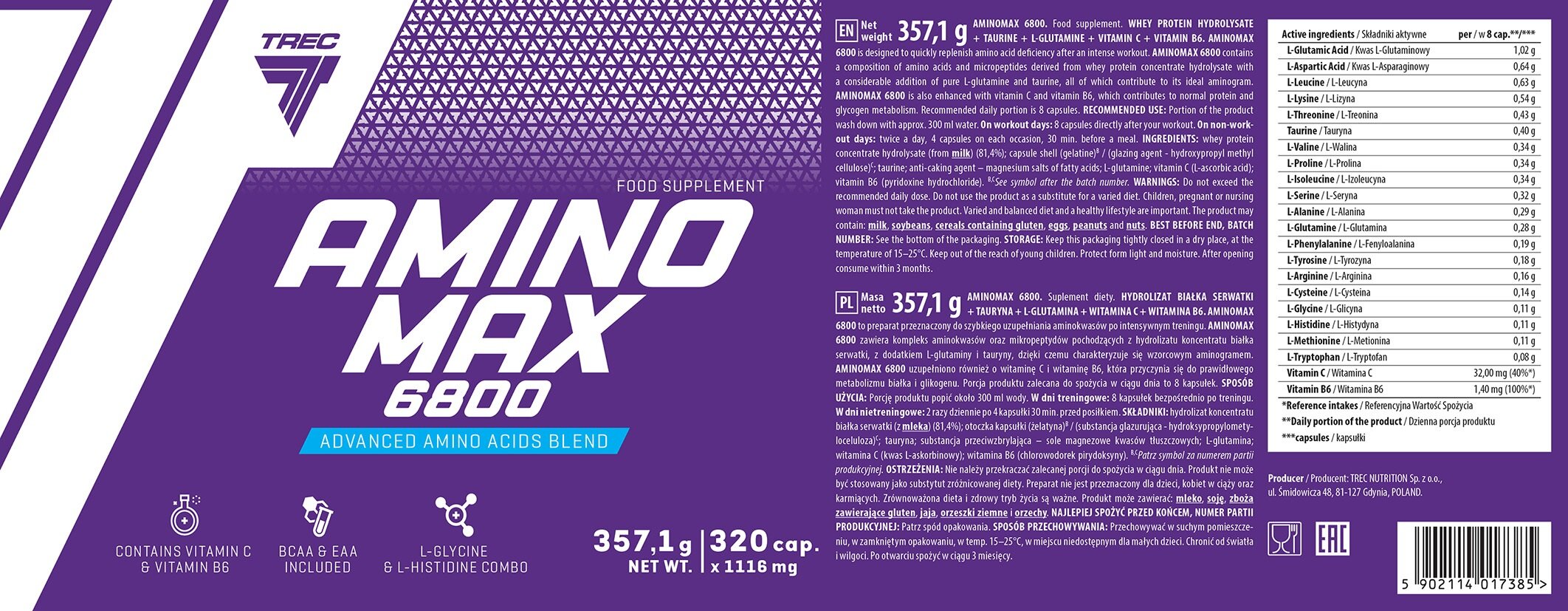 Trec Amino Max 6800 320 kork