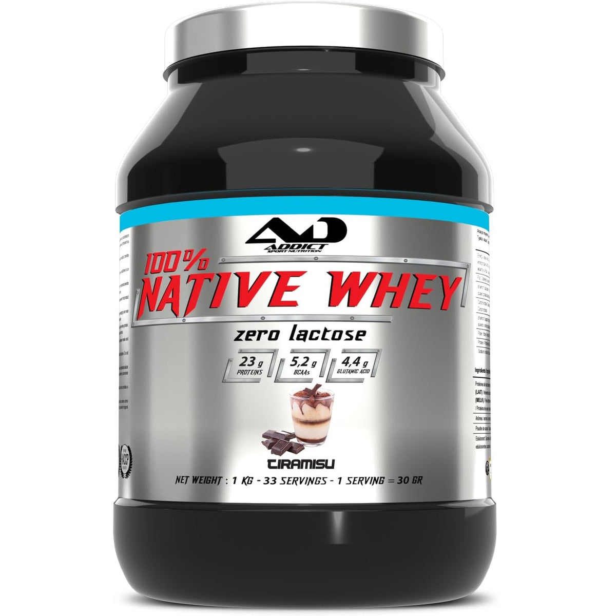 Addict Sport Nutrition 100% Native Whey Zero Lactose 1kg Kreemjas Vanill