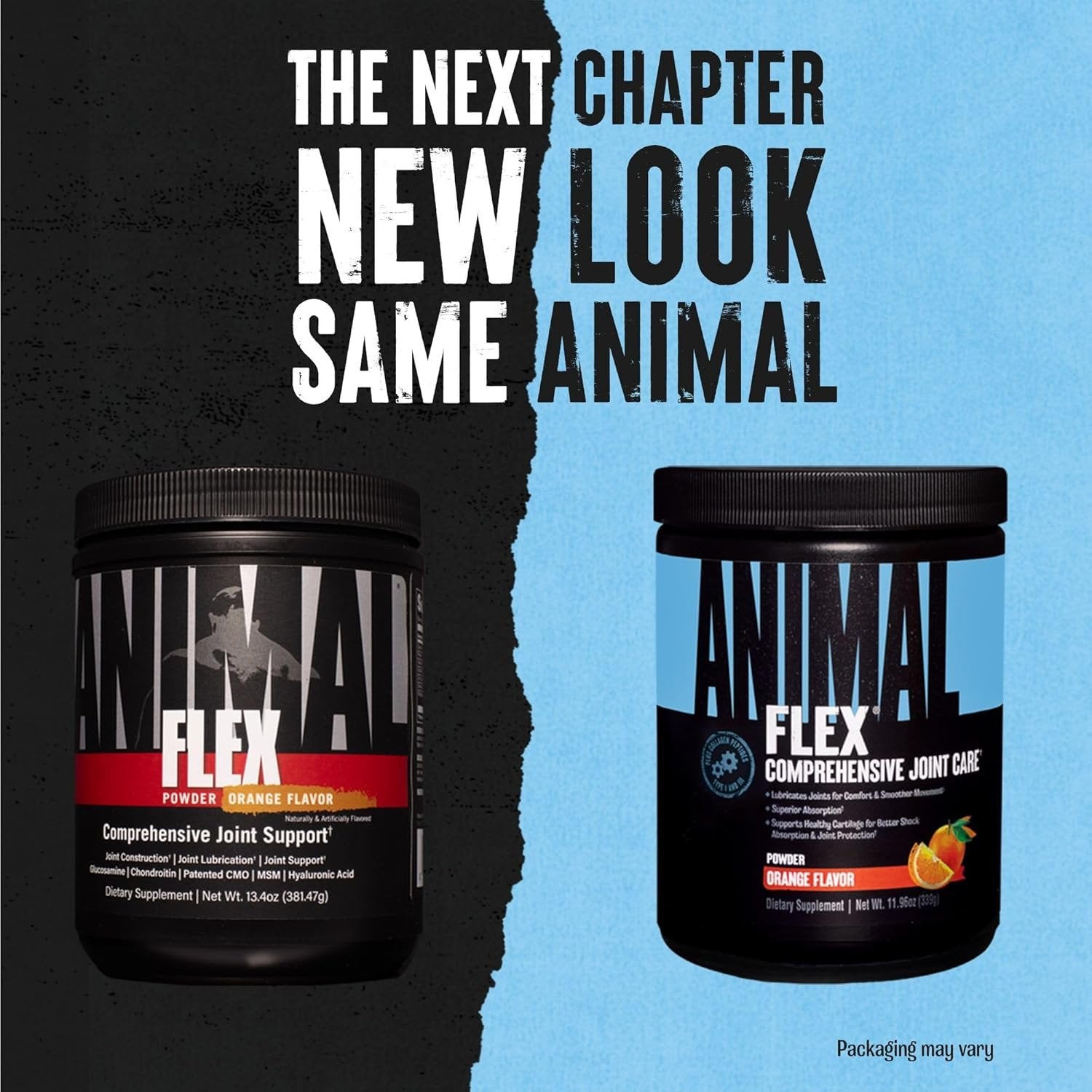 Animal flex powder in a package